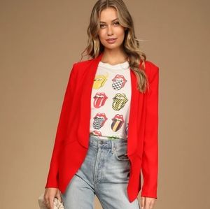Miss Punctuality Red Lightweight Blazer